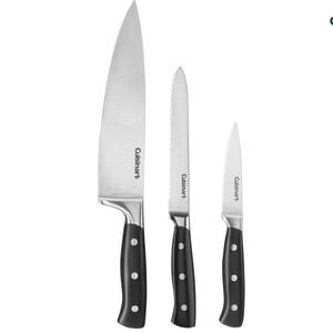 Cuisinart Classic Nutrigen Infused Stainless Steel 3PC Knife Set w/Sleeves